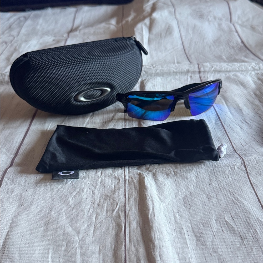 Oakley Men's Flak 2.0 Black/Saphire Prizm Lenses - Picture 3 of 16